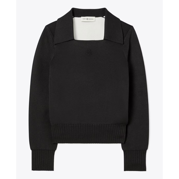 Tory Burch Logo Polo Sweater - Picture 2 of 13
